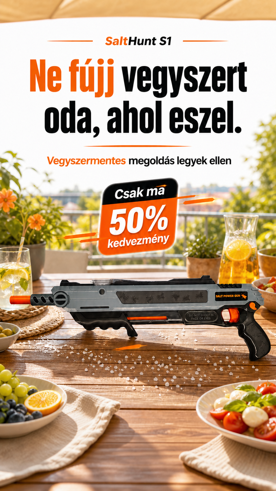 SaltHunt S1 sópisztoly - vegyszermentes rovarirtó